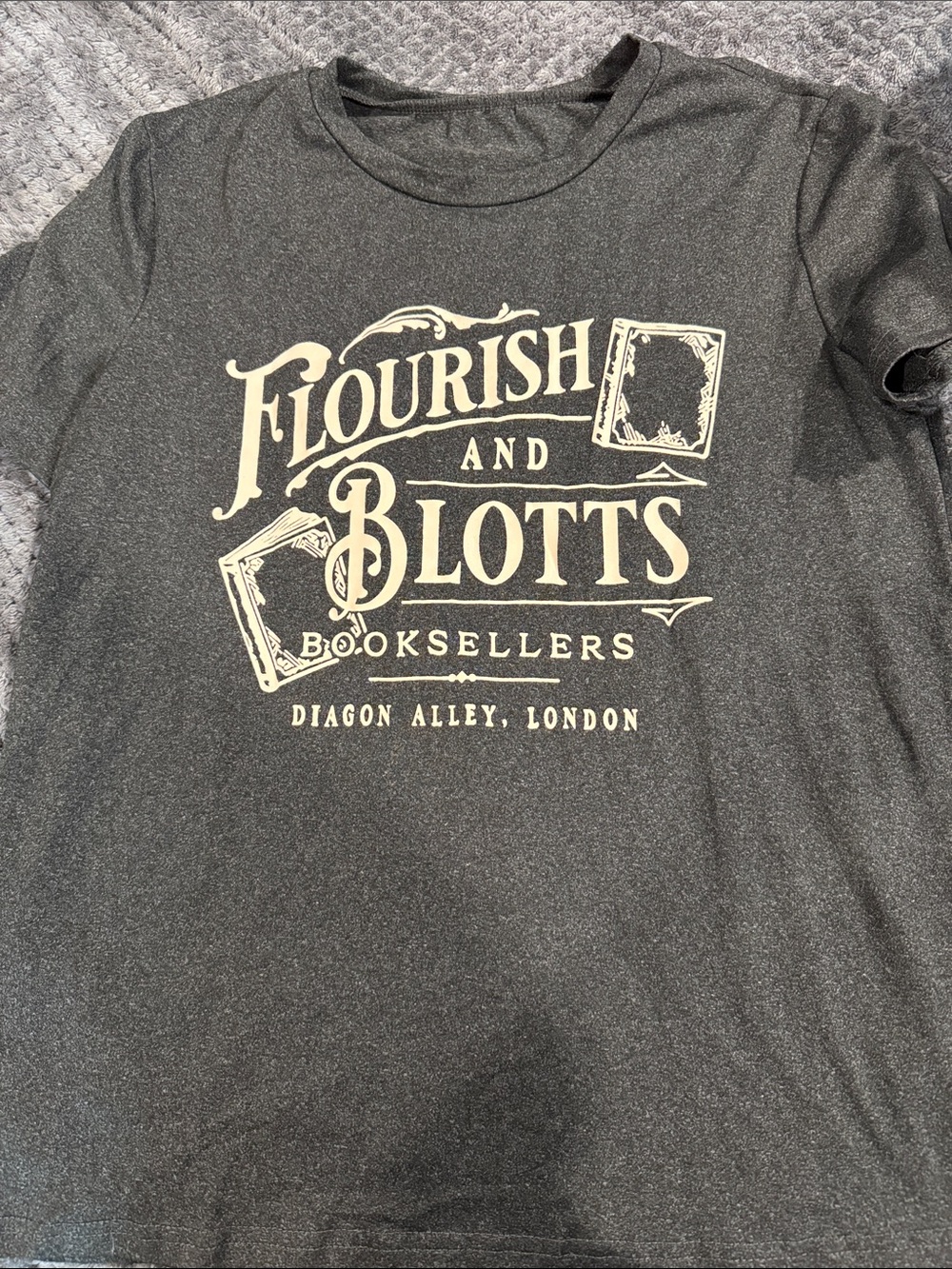 NWOT Flourish and Blotts Graphic Tee - Charcoal